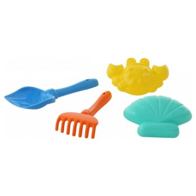 57532 Набор №560: Лопатка №5, грабельки №5, формочки (краб №2 + ракушка №2)