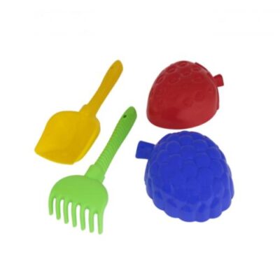 38500 Набор №412: Лопата №6, грабли №6, формочки "Фрукты" большие 2 шт