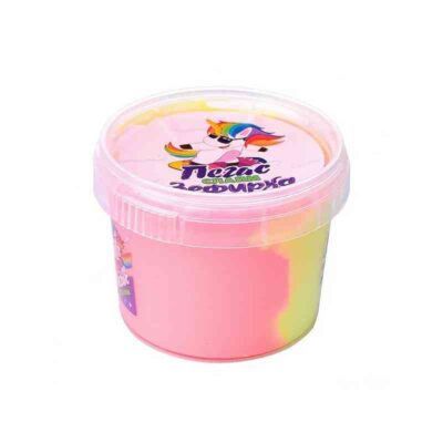 Слайм Прихлоп зефирка 100 грамм два: красный и желтый