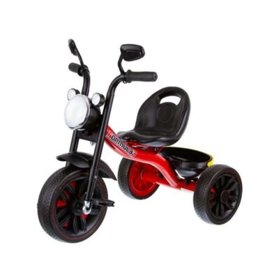 F8R Велосипед трехколесный, черно-красный, фара со свет./звук АКЦИЯ!!!!!!!