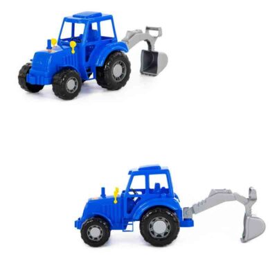 84866 Трактор "Алтай" (синий) с лопатой (в сеточке)