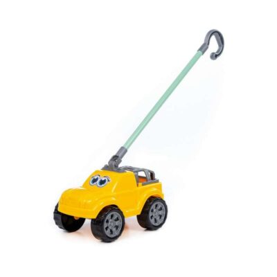 75007 Автомобиль-каталка "Боби" с ручкой (жёлтый)