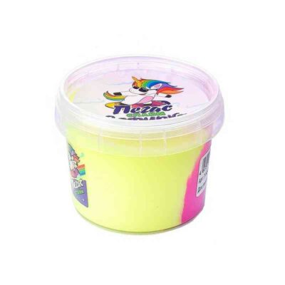 Слайм Прихлоп зефирка 100 грамм два: желтый и зеленый