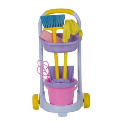 У766 Игровой набор"Золушка"№4 (щетка,совок,выбивалка,ведро,насадка на ведро,швабра,тележка,салфетка)