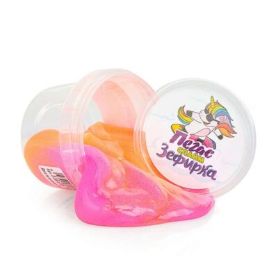 Слайм Прихлоп зефирка 100 грамм два: оранжевый и маджента