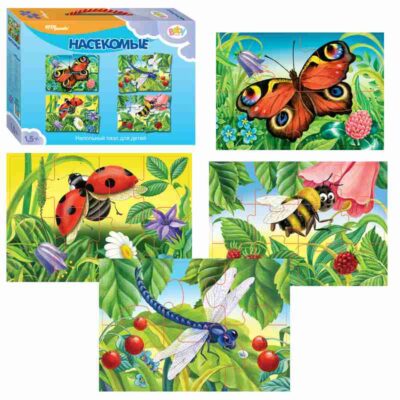 70106 Напольный пазл-мозаика "Насекомые" (Baby Step) (средние)