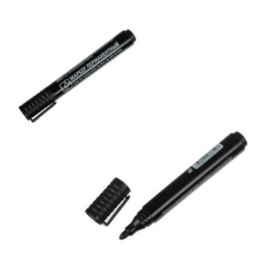 526-503 Маркер перманентный черный, пулевидный наконечник, линия 3мм