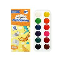 4734245 Акварель 12цв мягкий пластик картон
