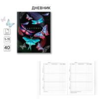 10208119 Дневник школьный для 1-11 класса, в мягкой обложке, 40 л