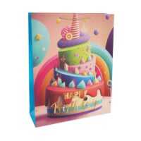 504328 Пакет подарочный, 210гр, Happy Birthday, Праздничный микс 55*43*15 см, 1 шт.