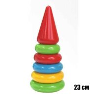 ПМН005 Пирамида 5 колец с наконечником высота 23 см