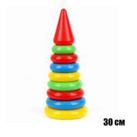 ПМН008 Пирамида 8 колец с наконечником высота 30 см