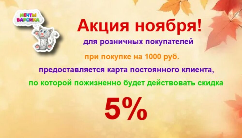 Акция ноября!