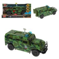 TIGRBLACK-22PLMIL-GN Машина пластик свет-звук АМН ВПК-233114 ВОЕННЫЙ 21 см