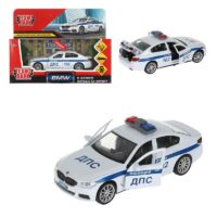 5ER-12SLPOL-WH Машина металл свет-звук BMW 5-er M-SPORT ПОЛИЦИЯ 12 см
