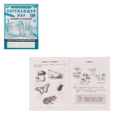 Окружающий мир. Рабочая тетрадь школьника.. Человек и природа. 165х215мм