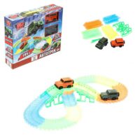 TRACK-HUNTER-2 Игрушка пластик UAZ восьмерка 2 машинки 10 см,свет,автотрек