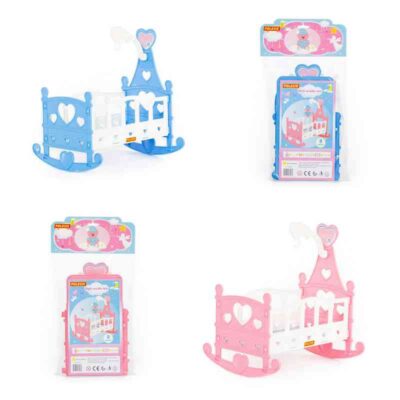 62079 Кроватка-качалка сборная для кукол №3 (8 элементов) (в пакете)