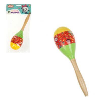 MAL-25 Игрушка деревянная МАЛЫШАРИКИ маракас 1 шт. Пак