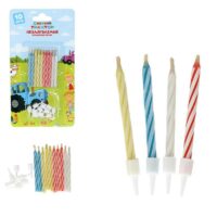 Свечи для торта СИНИЙ ТРАКТОР незадуваемые, 10 шт