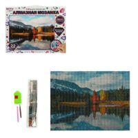 Алмазная мозаика 30*40 см пол заполнен подрамник озеро в горах