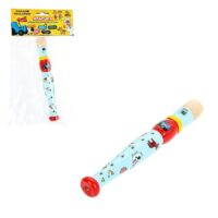 STR29 Игрушка деревянная СИНИЙ ТРАКТОР дудочка 23 см