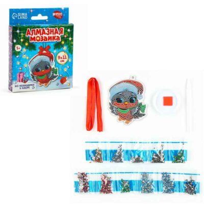 Алмазная мозаика на фигурной подвеске "Снегирь"   10335488