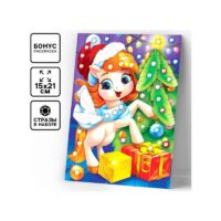 Аппликация перьями и стразами "Лошадка"   10865627