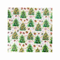 Бумага упаковочная глянцевая «Хоровод ёлок», 70 × 100 см 3685830