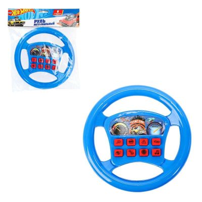 ZY839630-R1 Руль Хот Вилс звук, пакет с хед.23*26*3см