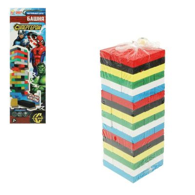 2007K711-R9 Настольная игра башня дерево, в кор.7*22*7см