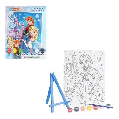 CANV17X23-FR (50) Холст по номерам 17х23 см снежная принцесса