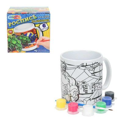 MUG-094679 Кружка для росписи зеленый супер-герой