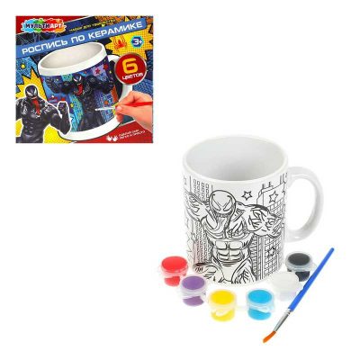 MUG-VEN Кружка для росписи, 6 цв. темный герой