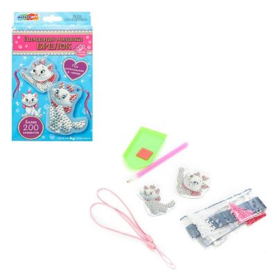 DIAKEYMARY-126502 Брелоки алмазной мозаикой кошечка мари