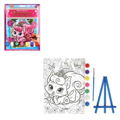 CANV17X23-113676 Раскраска по номерам 17х23 см милая собачка