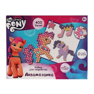 AB400-MLP1 Набор д/детского тв-ва аквамозаика 400 бусин