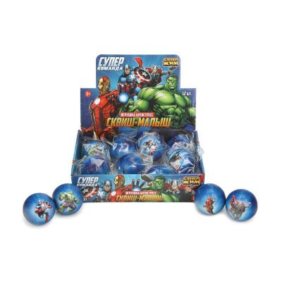 SM-H-01-RU Игрушка сквиш, мяч, персонаж, дисплей Супер Жим