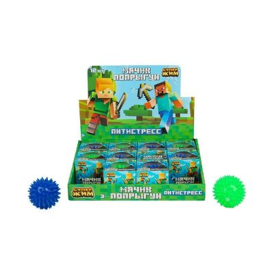 TG01M-JB-RU Игрушка попрыгун, мяч 6см, цвета в асс., дисплей Супер Жим