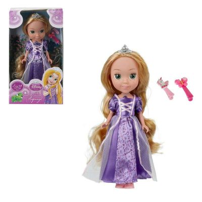 Y25DD-R-SOUND-25 Кукла 25 см озвуч, Рапунцель, свет. амулет, руки и ноги сгиб