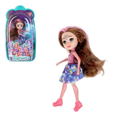 DE03-RU Кукла 15 см подружки, ноги сгиб, индюк, блист АКЦИЯ!!!!!!!