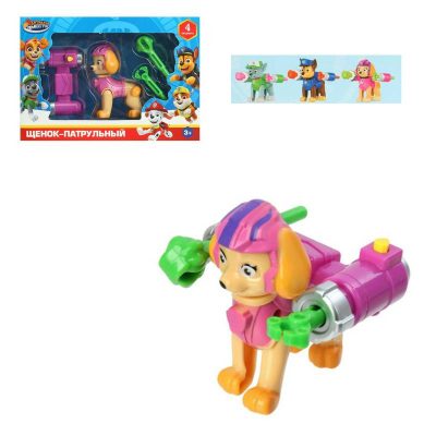 B2298646-R Фигурка шенок патрульный, 3 вида коробка 17*12*5см