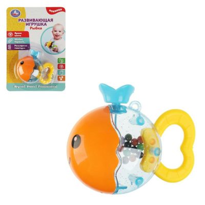1602M121-R Развивающая игрушка рыбка на блист