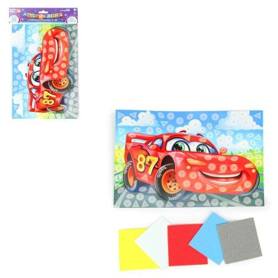 EVAGEO-117292 Увлекательная мягкая мозаика из эва 21х30 см тачки