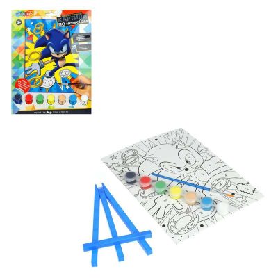 CANV17X23-096220 Раскраска по номерам 17х23см синий еж