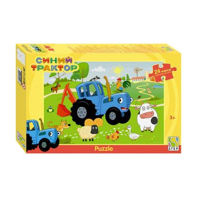 90124 Пазл maxi 24 "Синий трактор" (Биг Папа)