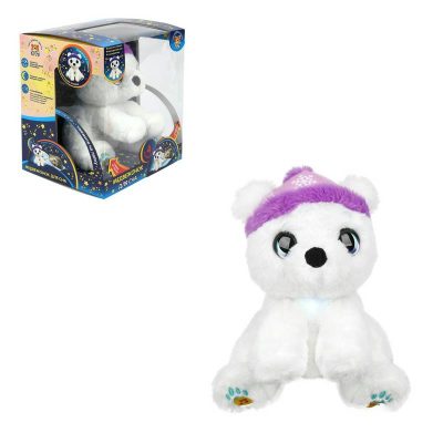 M90017-24 Игрушка мягкая с проектором полярный медвежонок, ночник, 23см