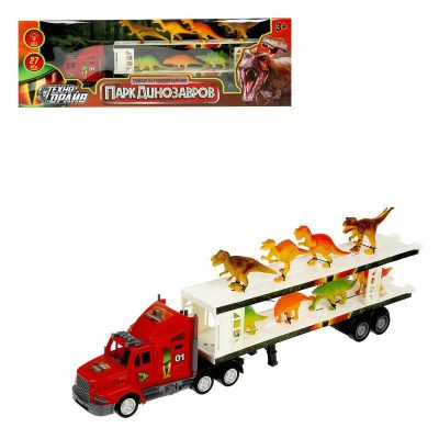 ZY1143951-R Трейлер на ру с динозаврами, кор.63*21*12,5см