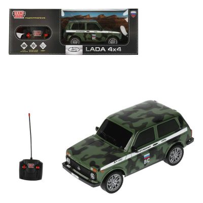 LADA4X4-18L-MIL Машина р/у LADA 4x4 18 см, свет, камуф
