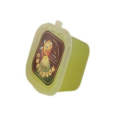 Слайм "Прихлоп"  светлячок желтый 50гр